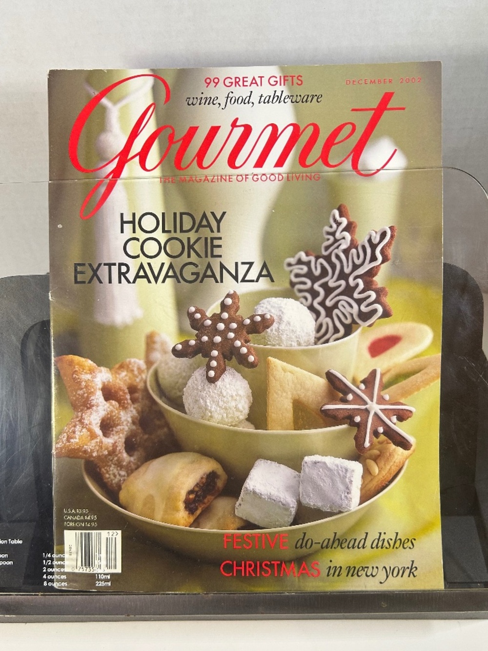 Vintage Gourmet Magazine December 2002 Holiday Cookie Issue